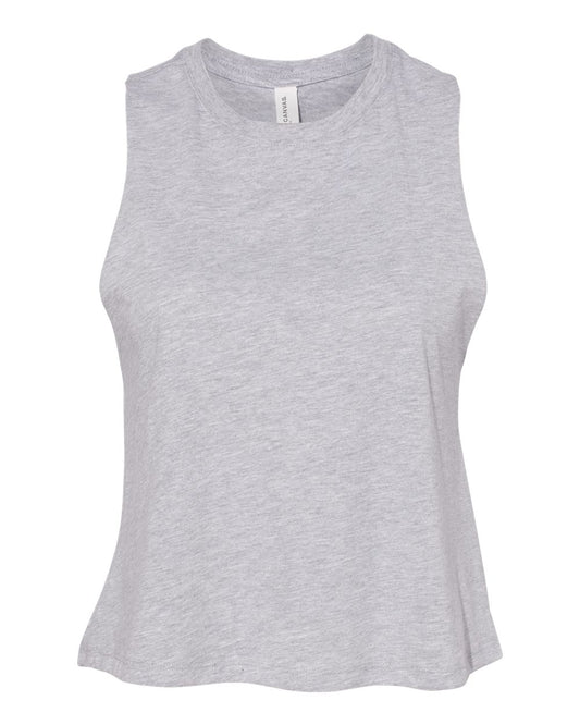 bella+canvas womens crop tank athletic heather