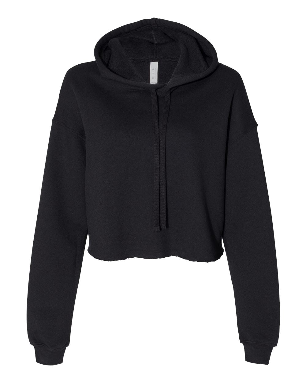 bella+canvas womens cropped hoodie black