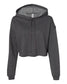 bella+canvas womens cropped hoodie dark grey heather