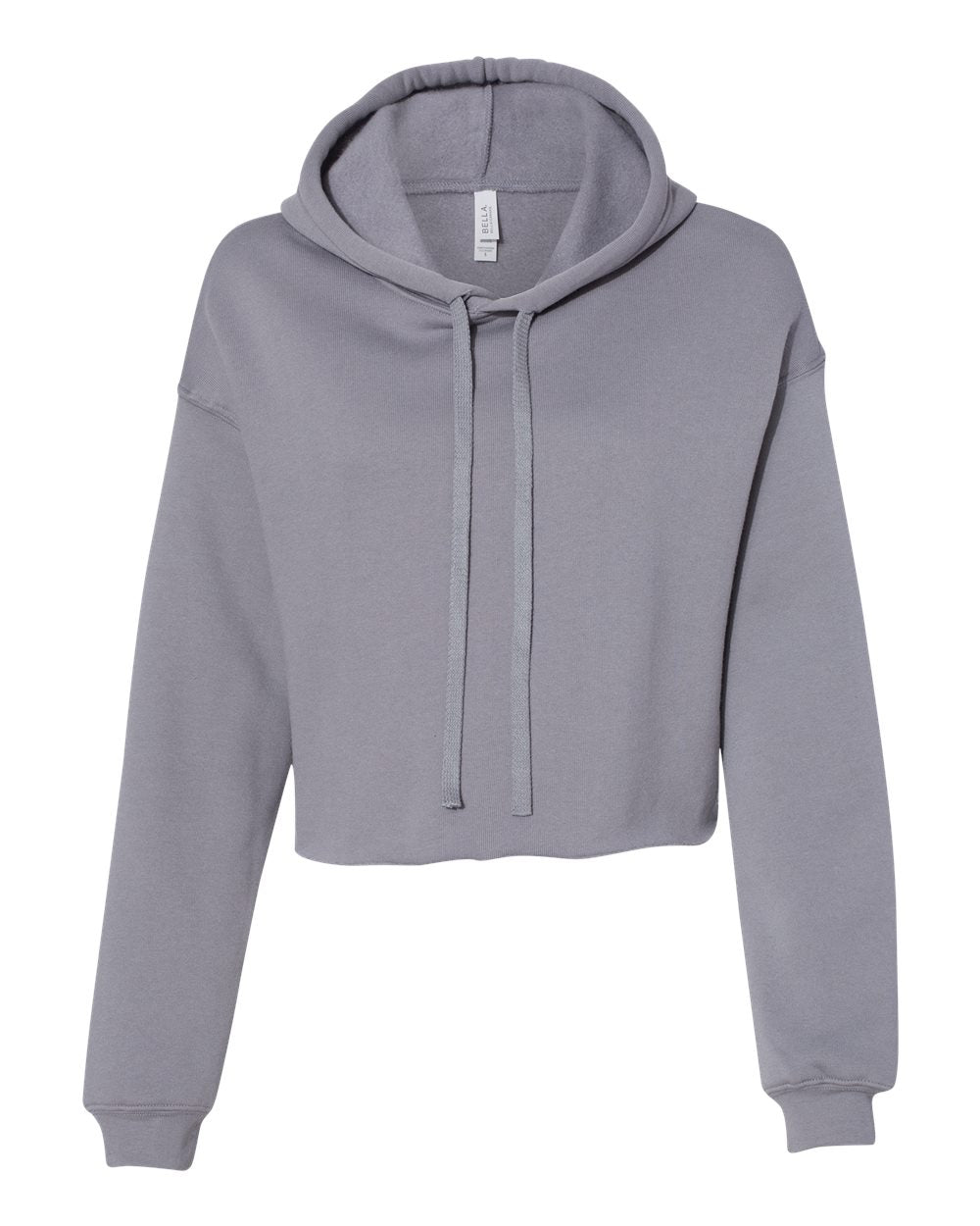 bella+canvas womens cropped hoodie storm