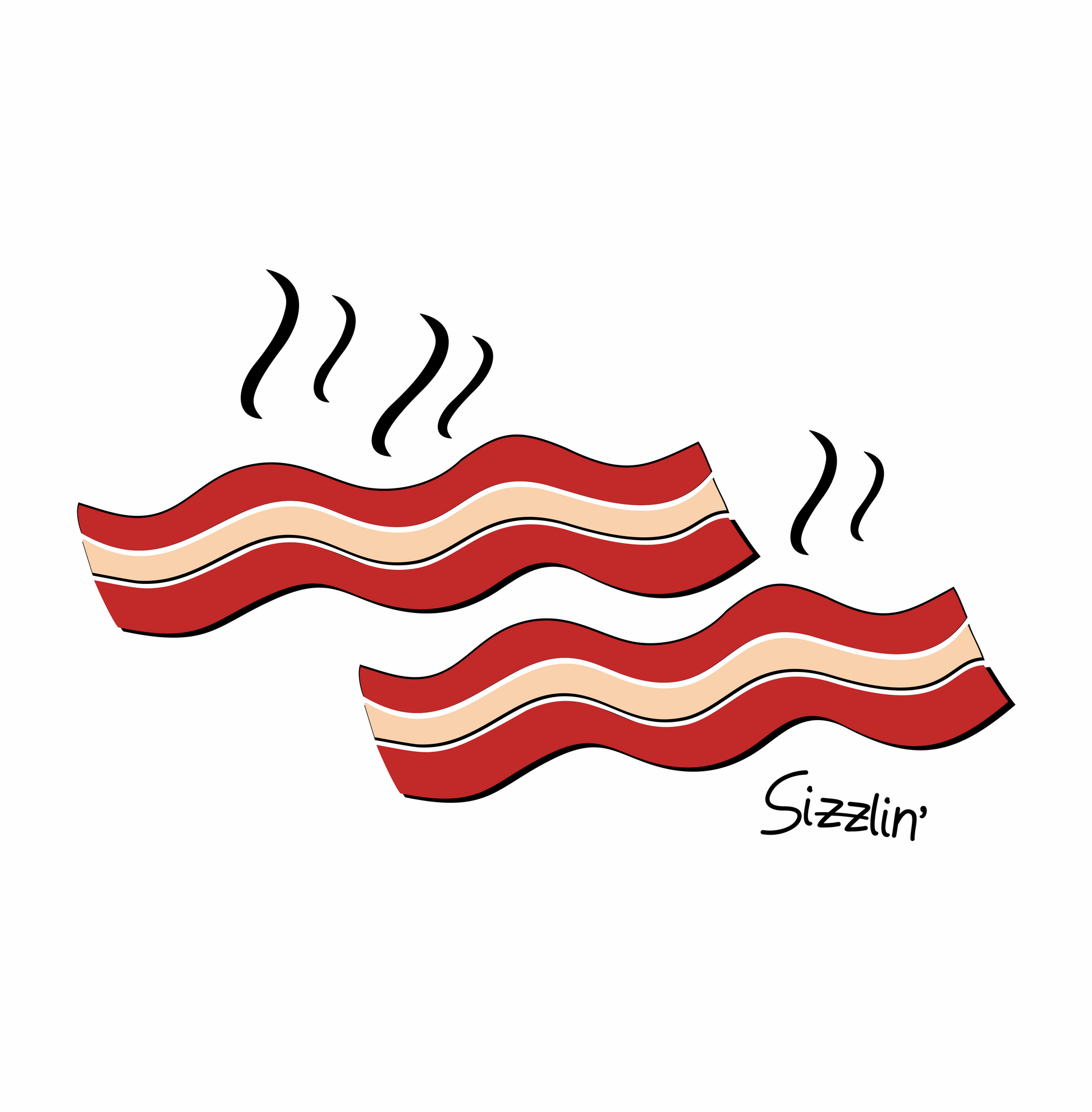 sizzlin bacon summer DTG design graphic