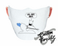 white face mask with holy corona, batman batman slapping robin meme DTG printed design