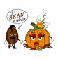 bean a while coffee bean and pumpkin DTG design graphic