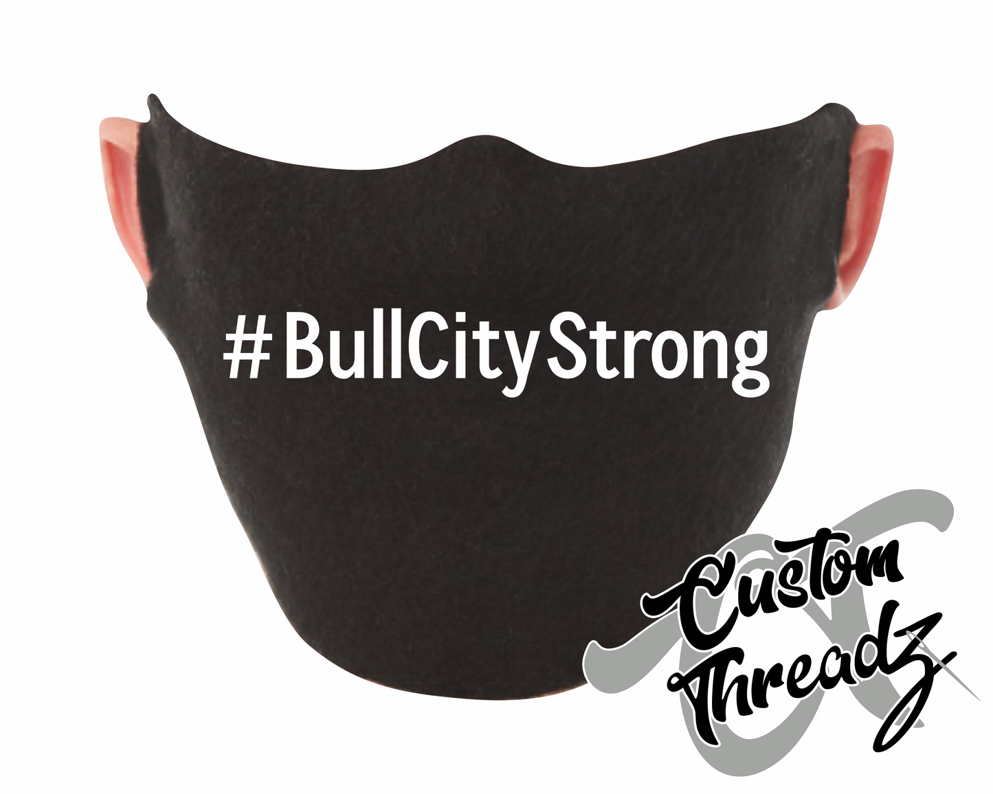 black face mask #BullCityStrong design