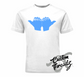 white tee with bull city surgical gloves DTG printed design