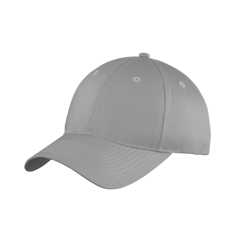 port & company six panel unstructured cap silver
