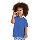 smiling child in port & company toddler core cotton tee royal