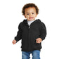 smiling child in port & company toddler full zip hoodie jet black