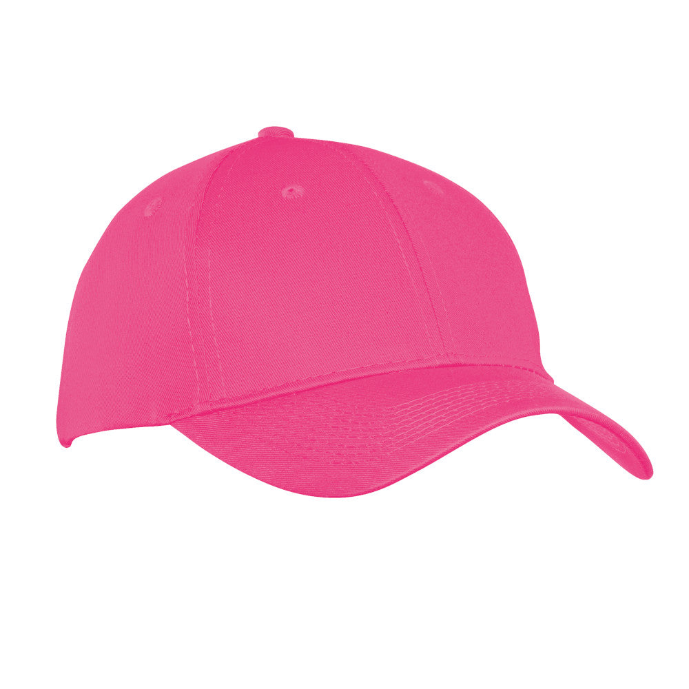 port & company twill cap neon pink