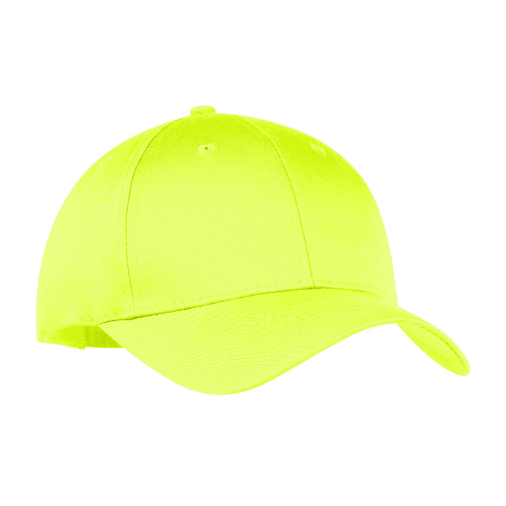 port & company twill cap neon yellow