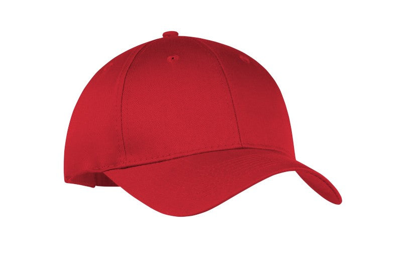 port & company twill cap true red