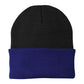 port & company knit cap black royal