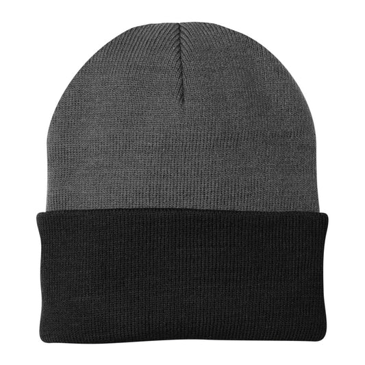 port & company knit cap athletic oxford black