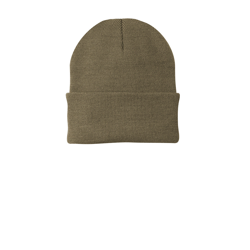port & company knit cap coyote brown