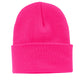 port & company knit cap neon pink glo