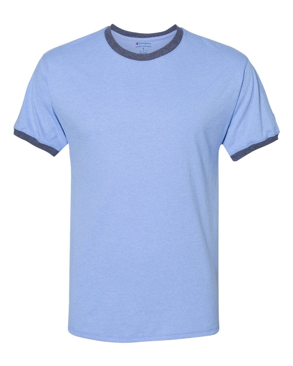 champion ringer t-shirt light blue heather navy heather