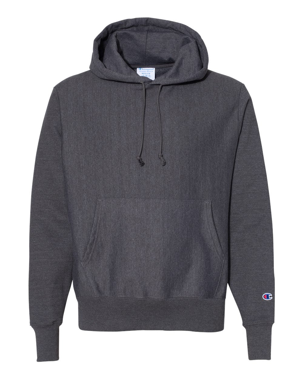 champion reverse weave hoodie charcoal heather grey