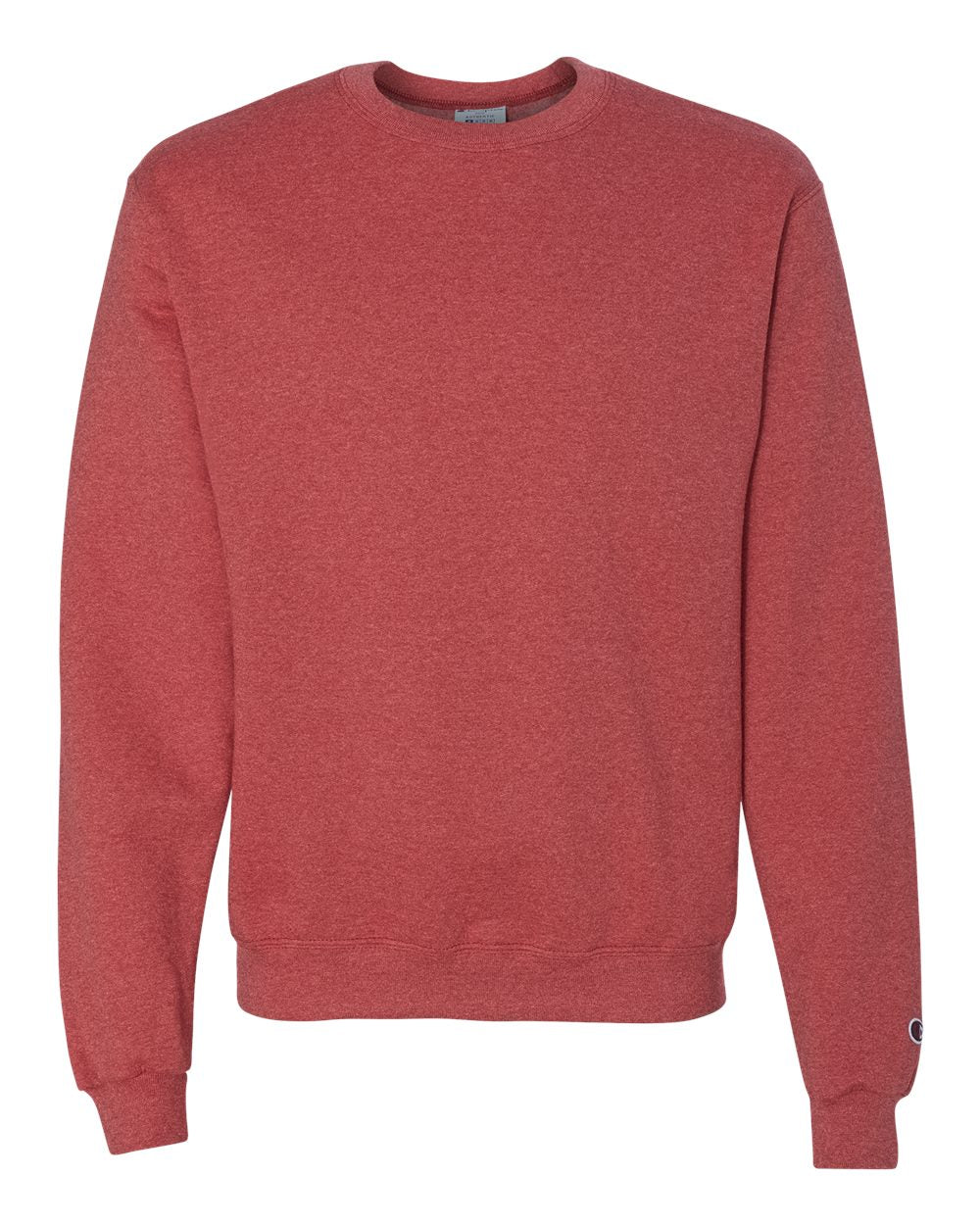 champion powerblend crewneck sweatshirt scarlet heather red