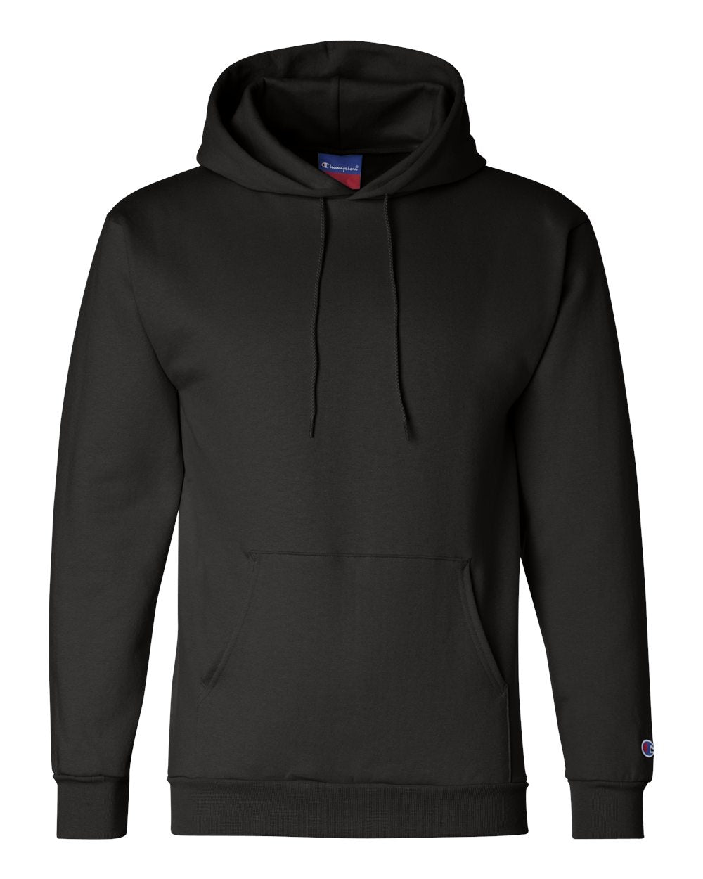 champion powerblend hooded sweatshirt black