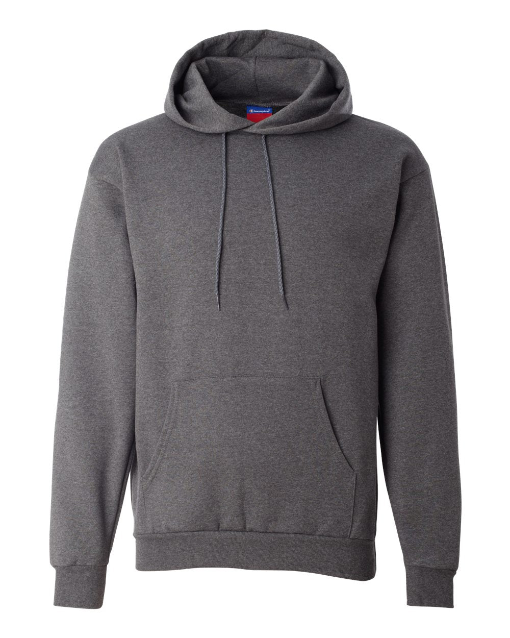 champion powerblend hooded sweatshirt charcoal heather grey