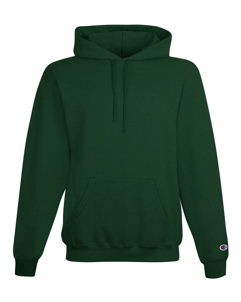 champion powerblend hooded sweatshirt dark green heather
