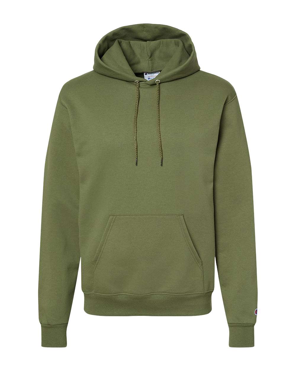 champion powerblend hooded sweatshirt fresh olive green