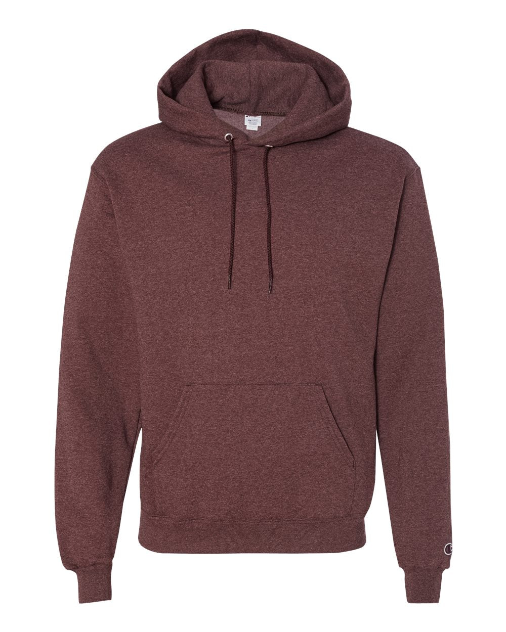 champion powerblend hooded sweatshirt maroon heather