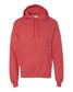 champion powerblend hooded sweatshirt scarlet heather red