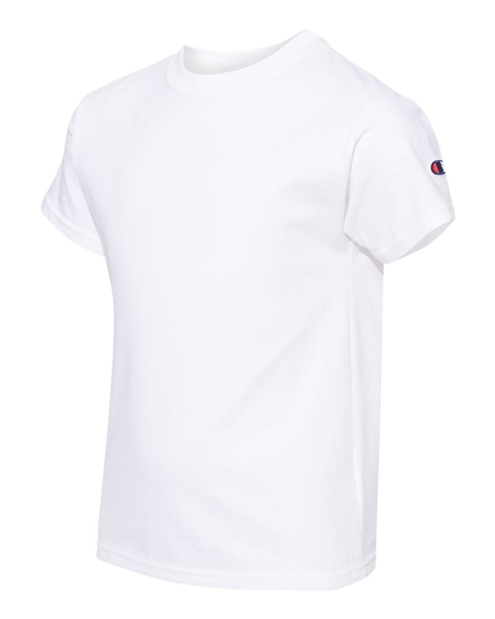 champion youth jersey tee white