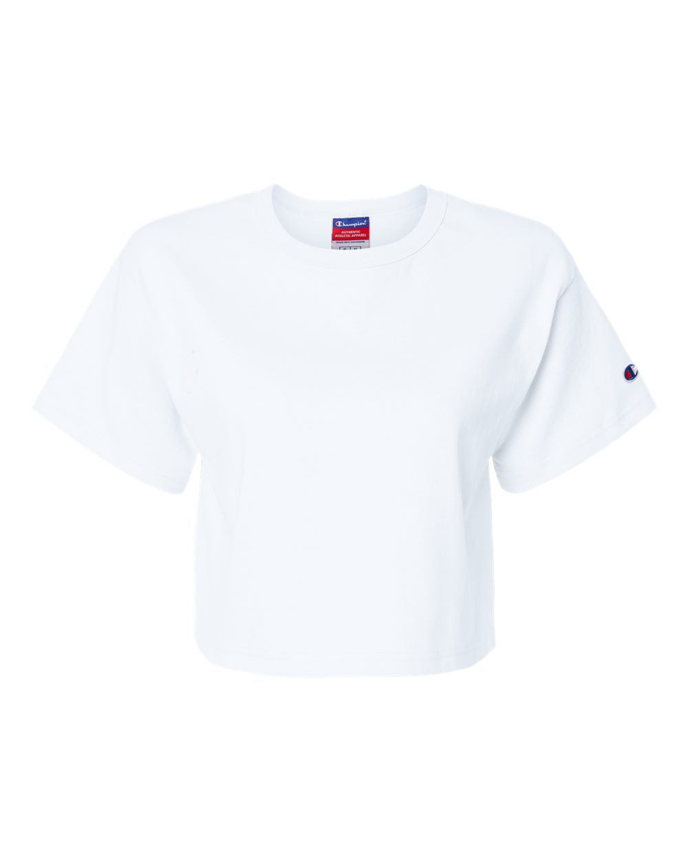 champion womens heritage jersey cropped t-shirt white