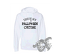 white hoodie with halloween this is my halloween costume DTG printed design