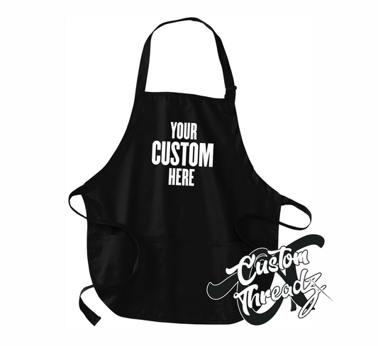 custom apron black