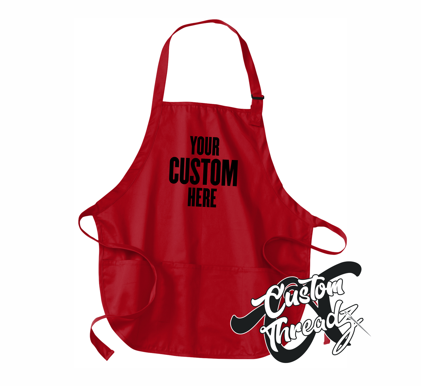 custom apron red