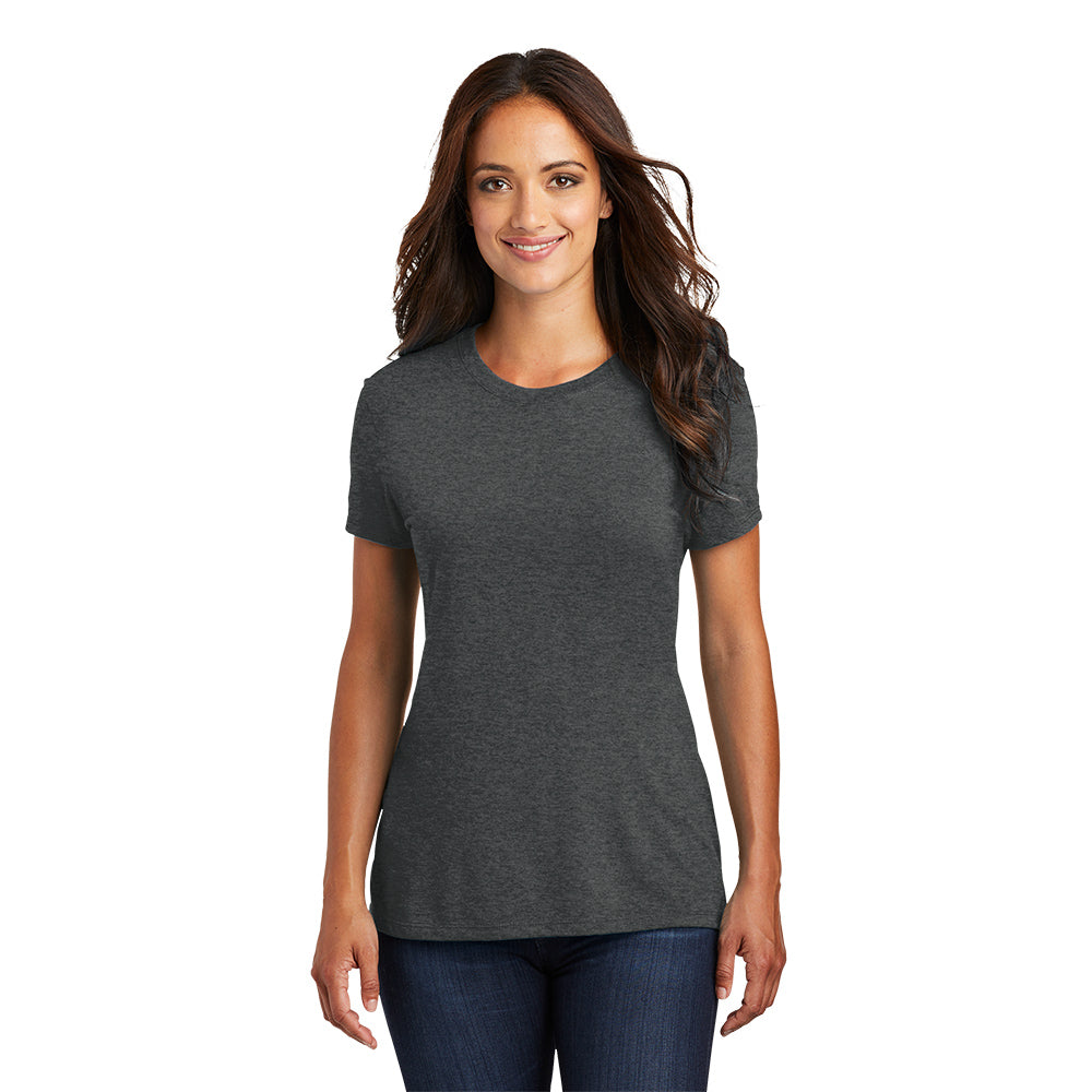 model in district womens perfect tri tee black frost