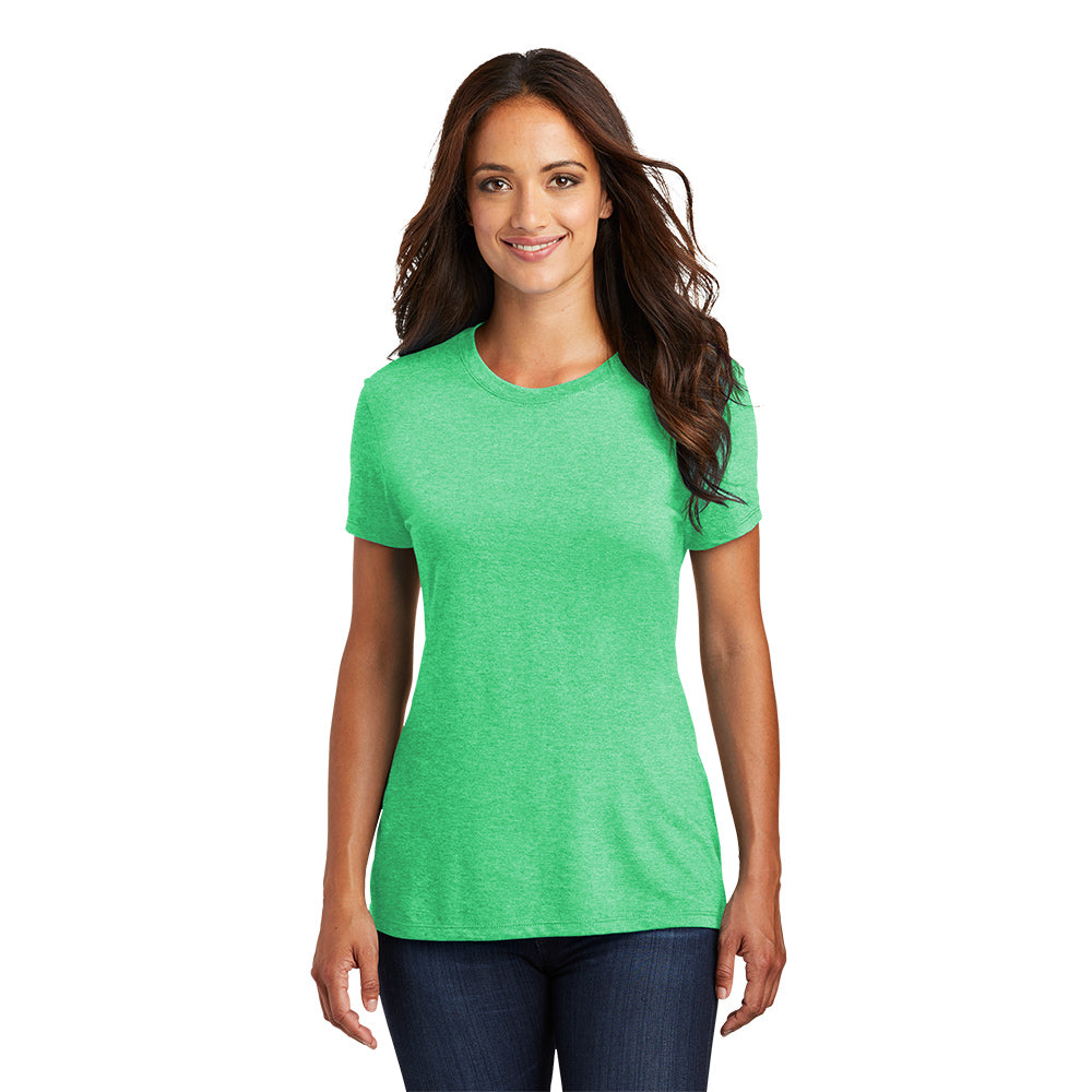 model in district womens perfect tri tee green frost