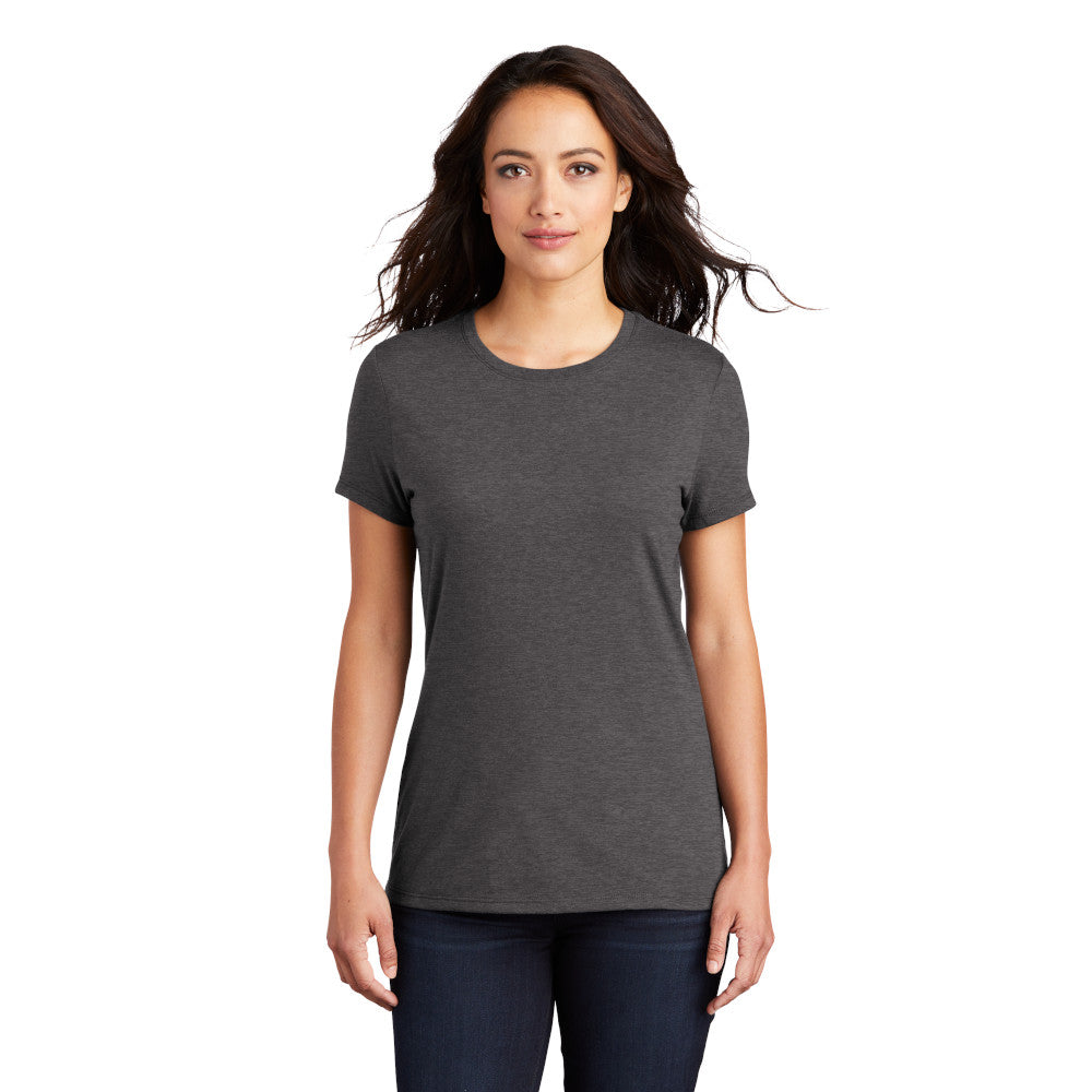 model in district womens perfect tri tee heathered charcoal