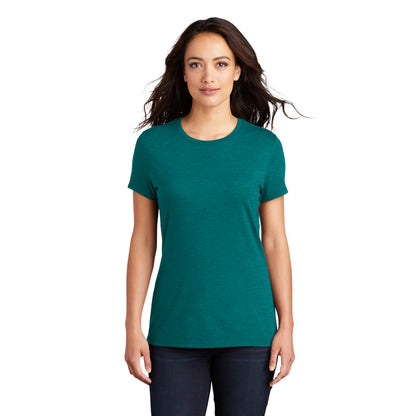 model in district womens perfect tri tee heathered teal