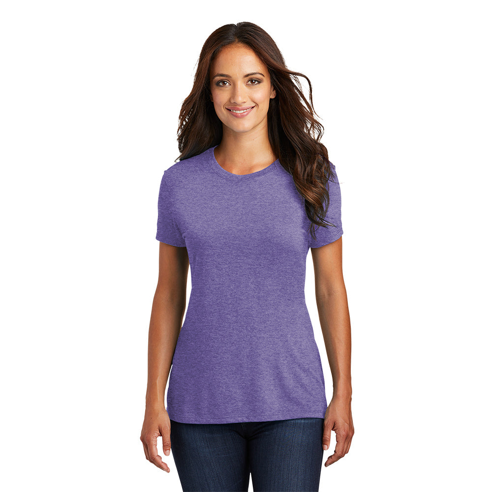 model in district womens perfect tri tee purple frost