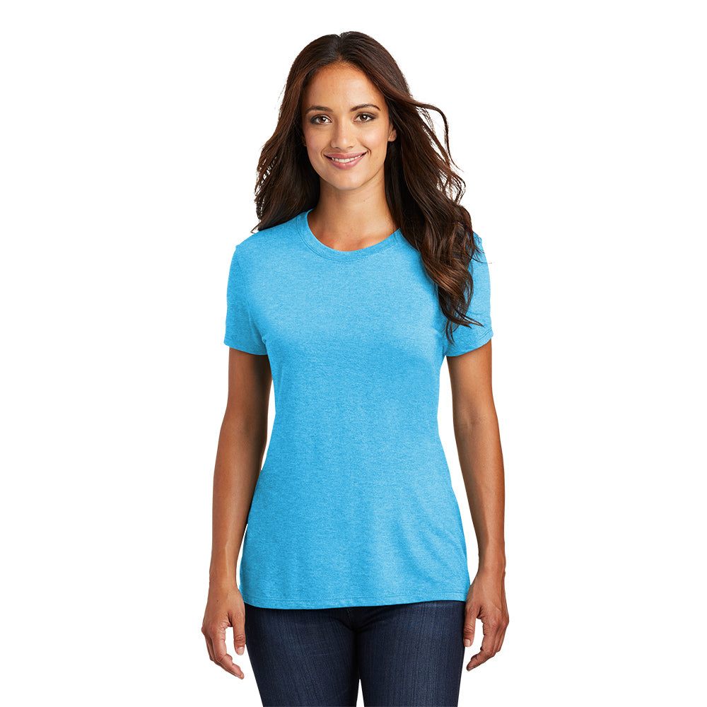 model in district womens perfect tri tee turquoise frost