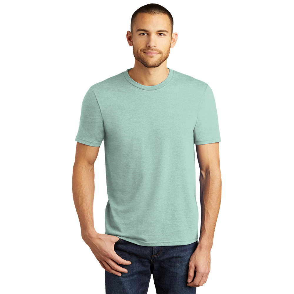 model in district perfect tri tee heather dusty sage