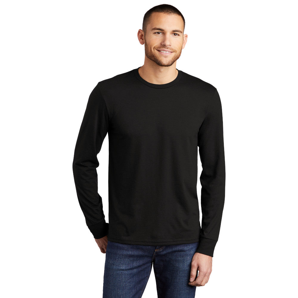 model in district perfect tri long sleeve tee black