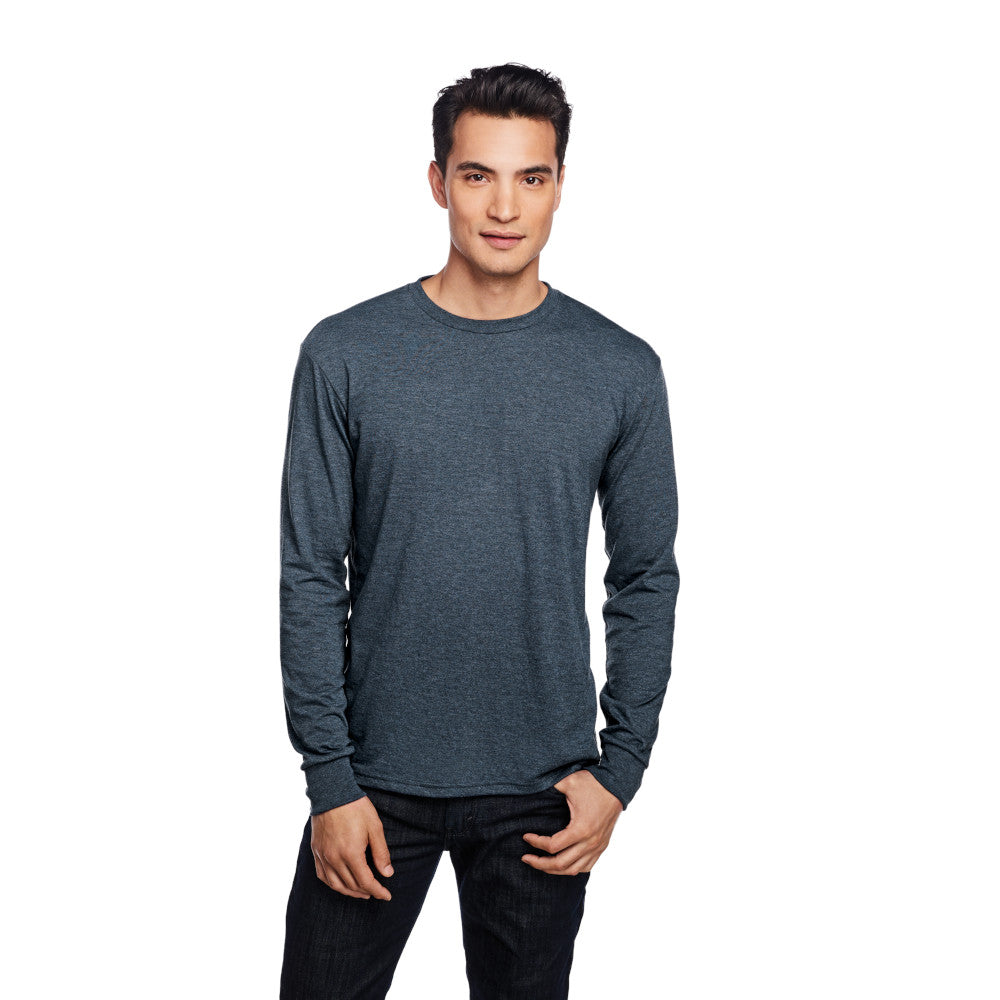 model in district perfect tri long sleeve tee navy frost