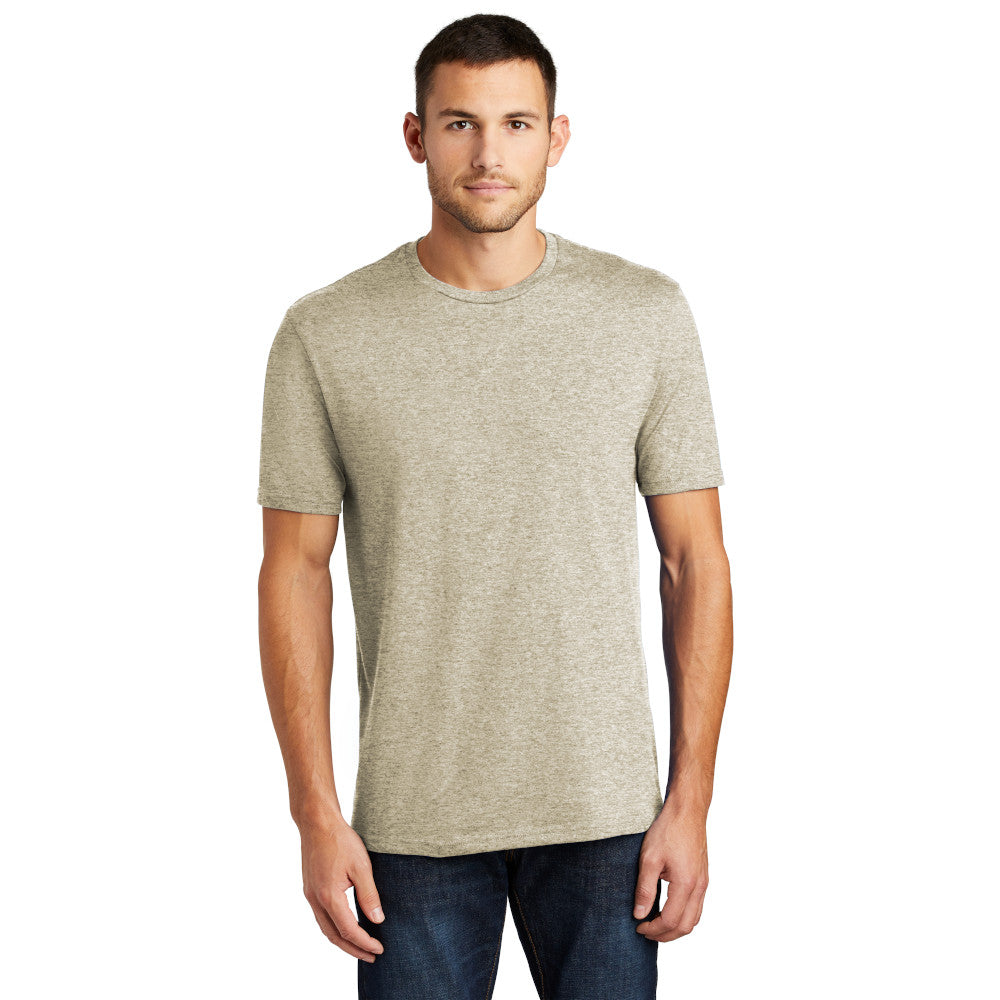 model in district perfect weight tee heathered latte