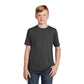 child model in district youth perfect tri tee charcoal