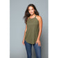 model in district womens perfect tri rocker tank military green frost