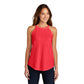 model in district womens perfect tri rocker tank red frost