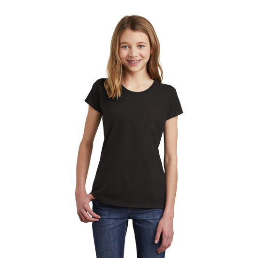 district youth girls tee black