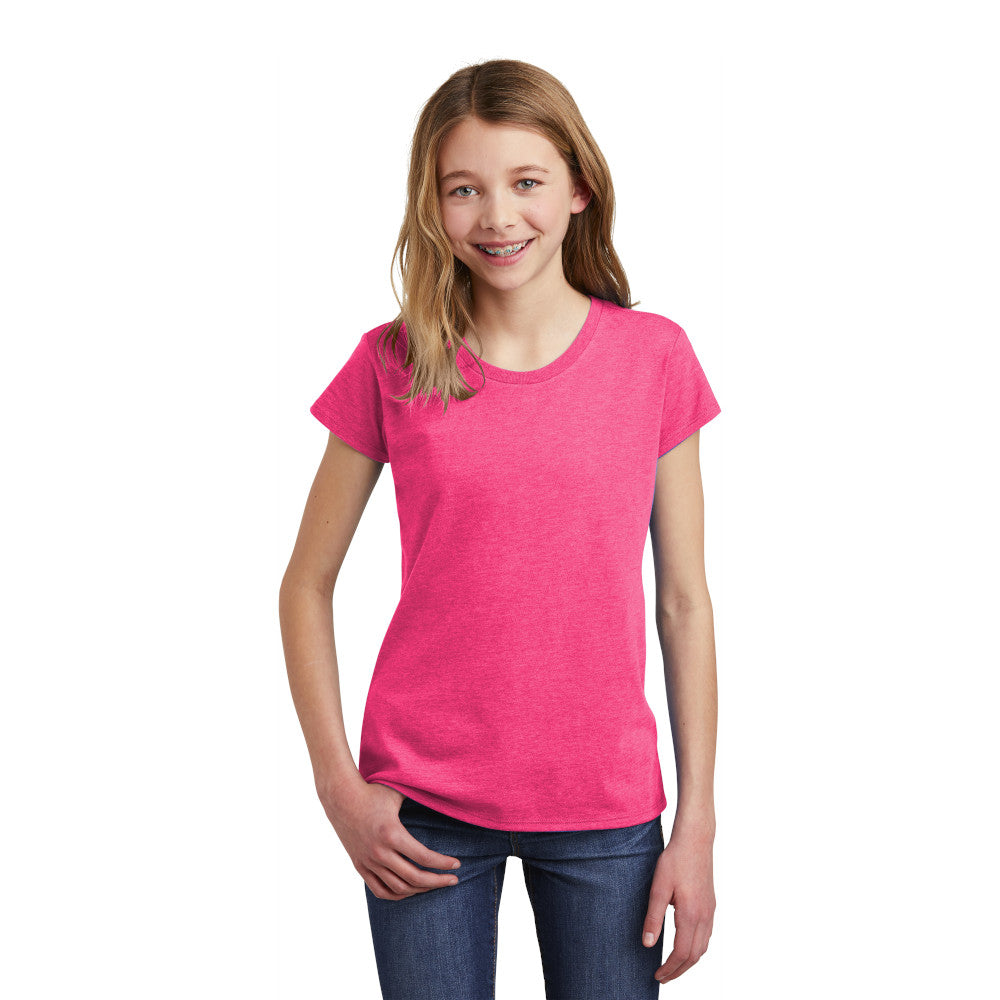 district youth girls tee fuchsia frost