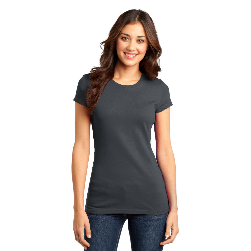 district womens fitted tee charcoal