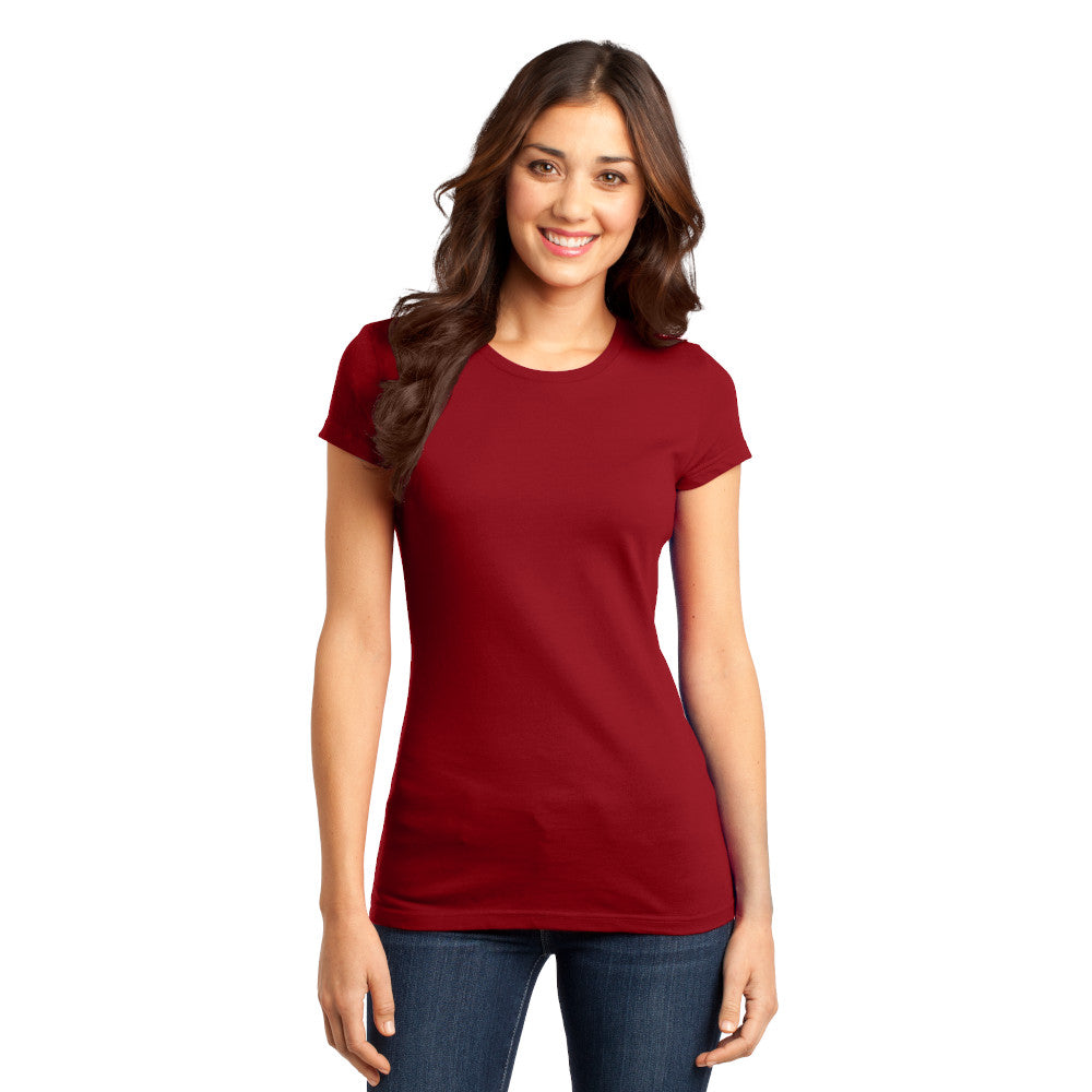 district womens fitted tee classic red